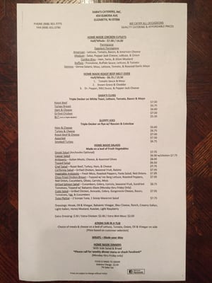 Dara’s Caterers Inc menu 2